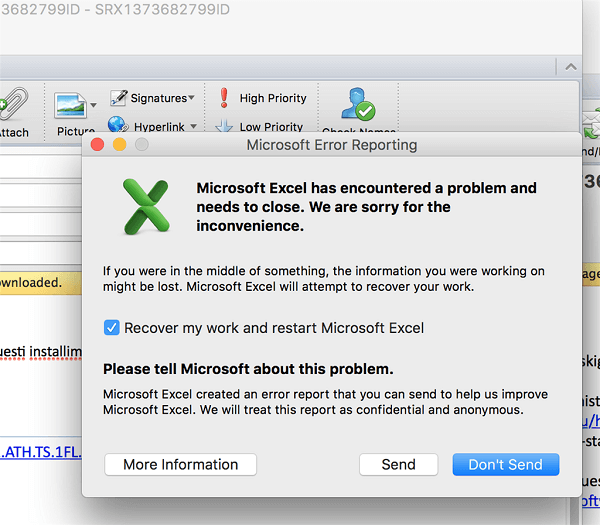 microsoft error reporting mac powerpoint